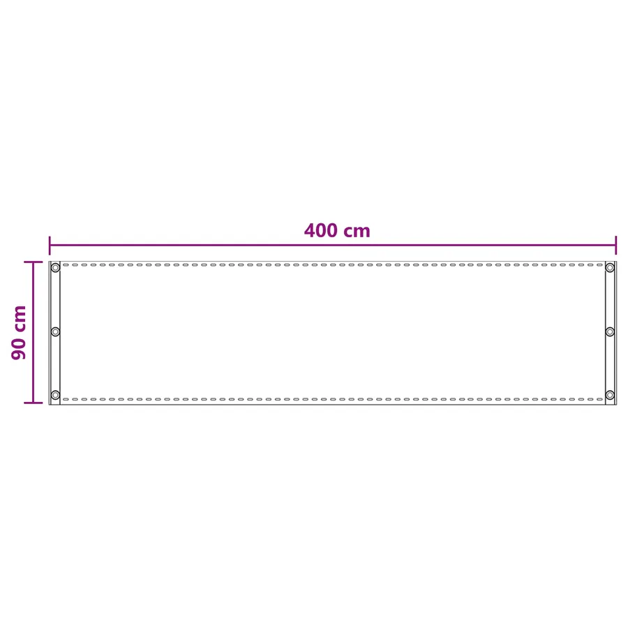 Écran de balcon Gris clair 90 x 400 cm HDPE et Aluminium - 5
