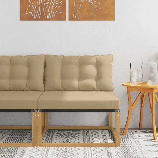 Sofa de milieu extérieur Blanc 79 x 83 x 73 cm acier