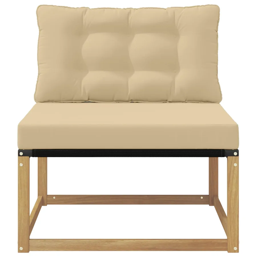 Sofa de milieu extérieur Blanc 79 x 83 x 73 cm acier - 4