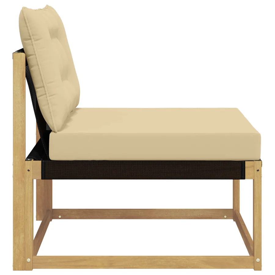 Sofa de milieu extérieur Blanc 79 x 83 x 73 cm acier - 5