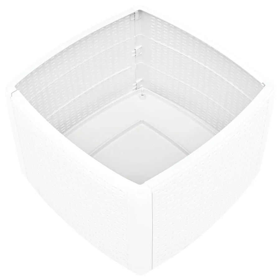 Table d'appoint Blanc 54x54x36,5 cm Plastique - 4