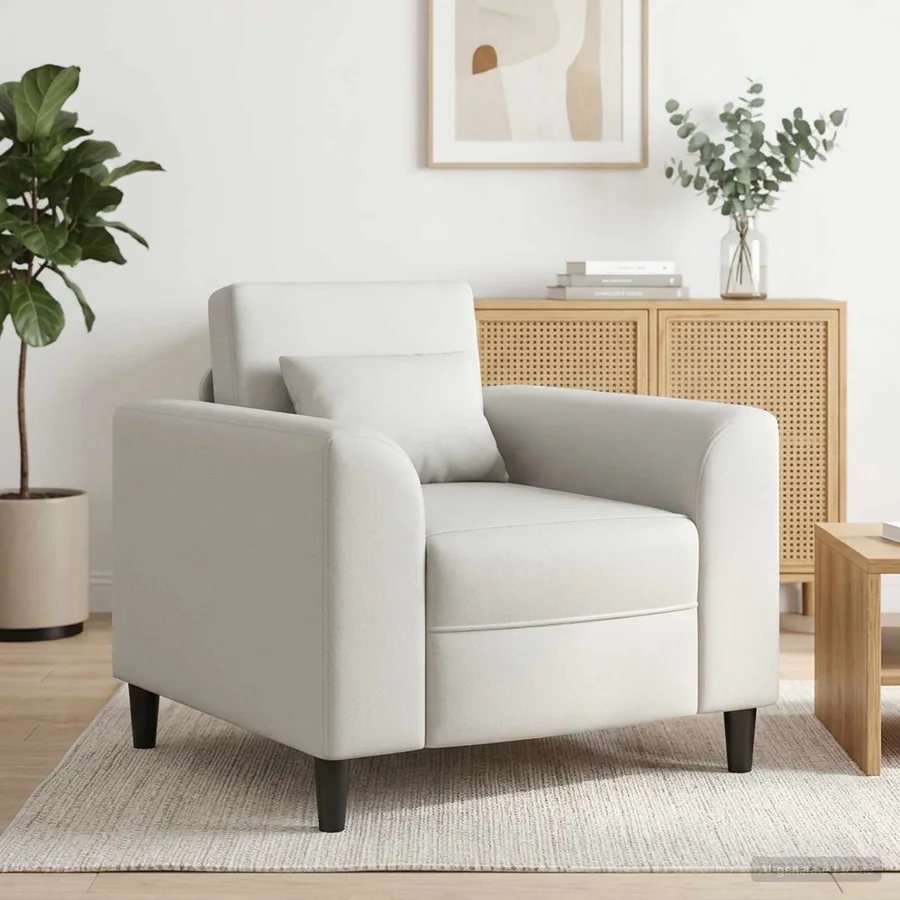 Fauteuil Blanc Simili cuir