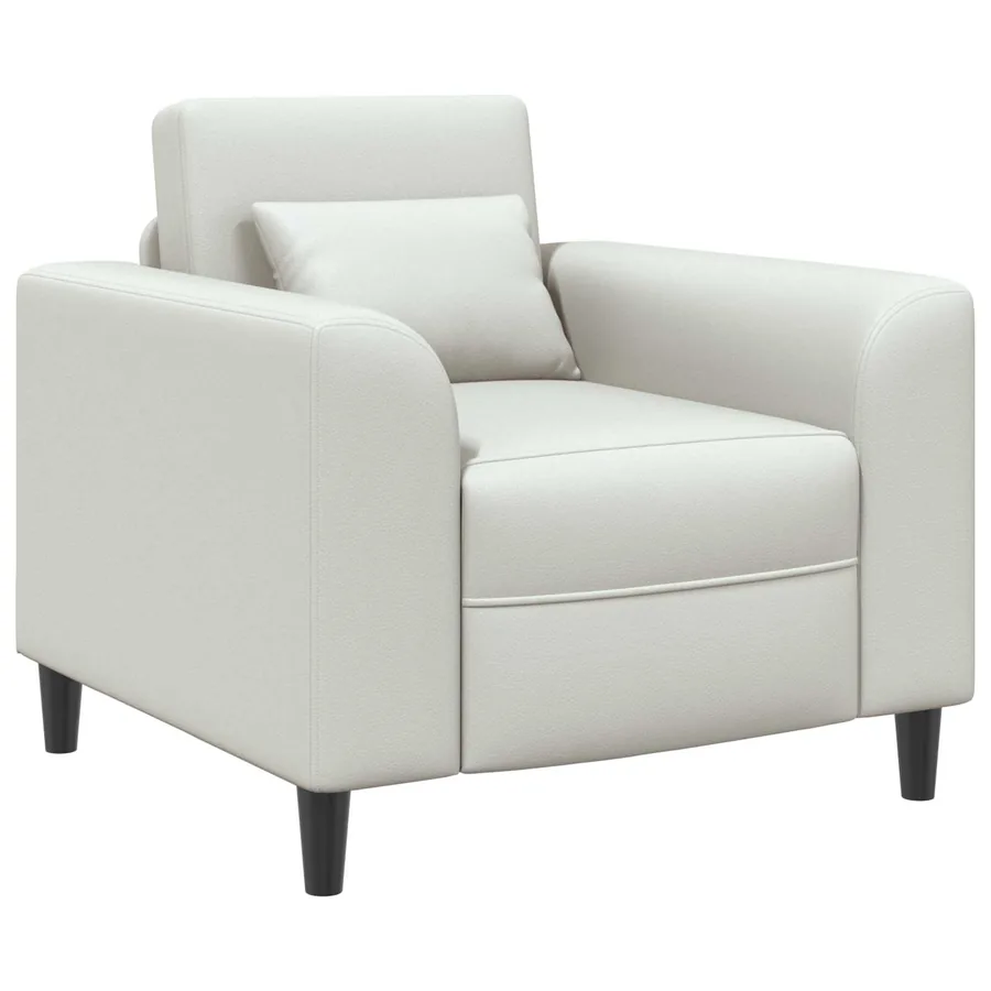 Fauteuil Blanc Simili cuir - 2