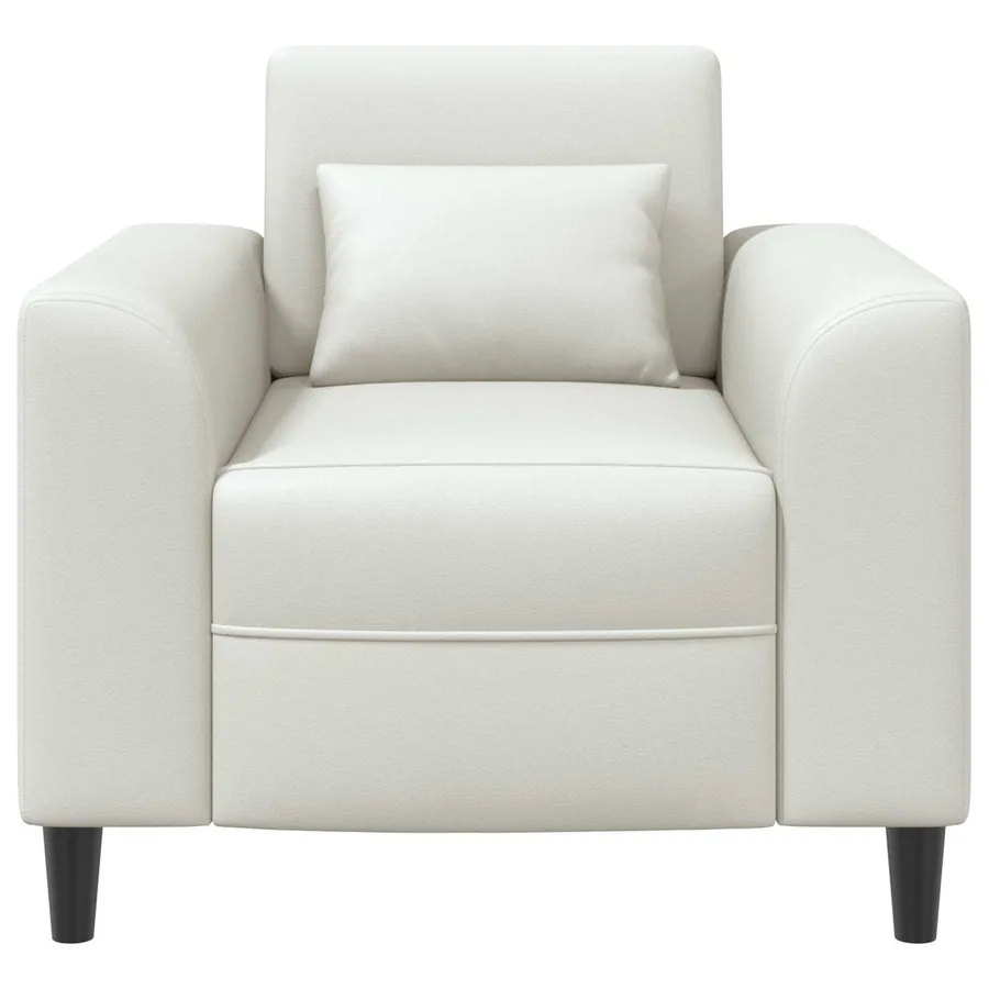 Fauteuil Blanc Simili cuir - 3