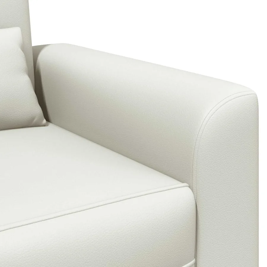 Fauteuil Blanc Simili cuir - 6