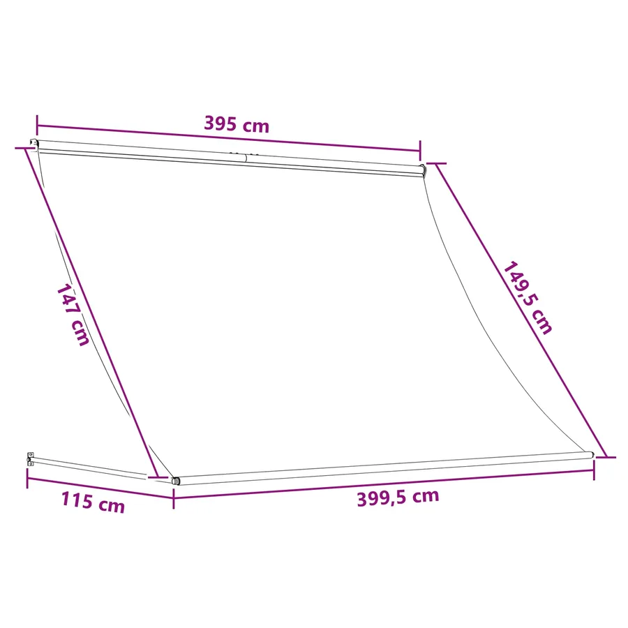 Auvent Multicolore 400 x 150 cm - 7