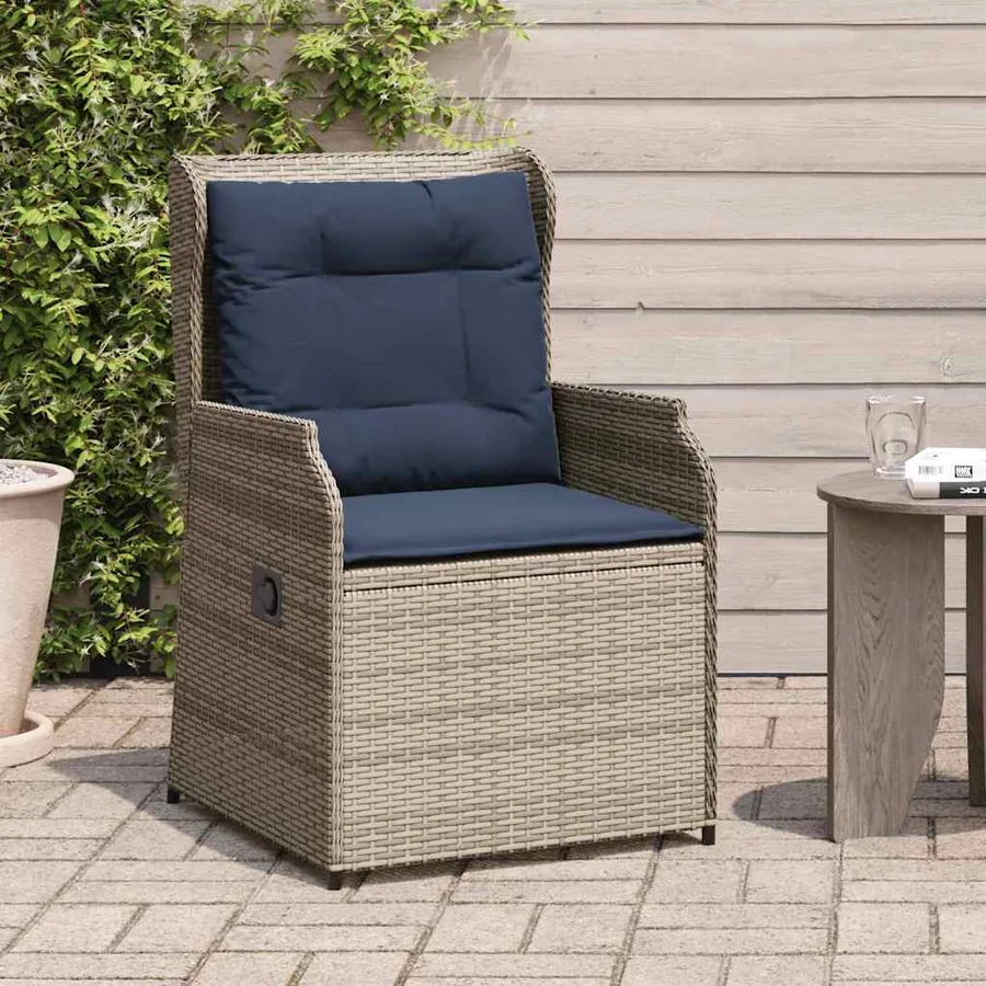 Banc de jardin 2 pcs Gris polyrotin - 3