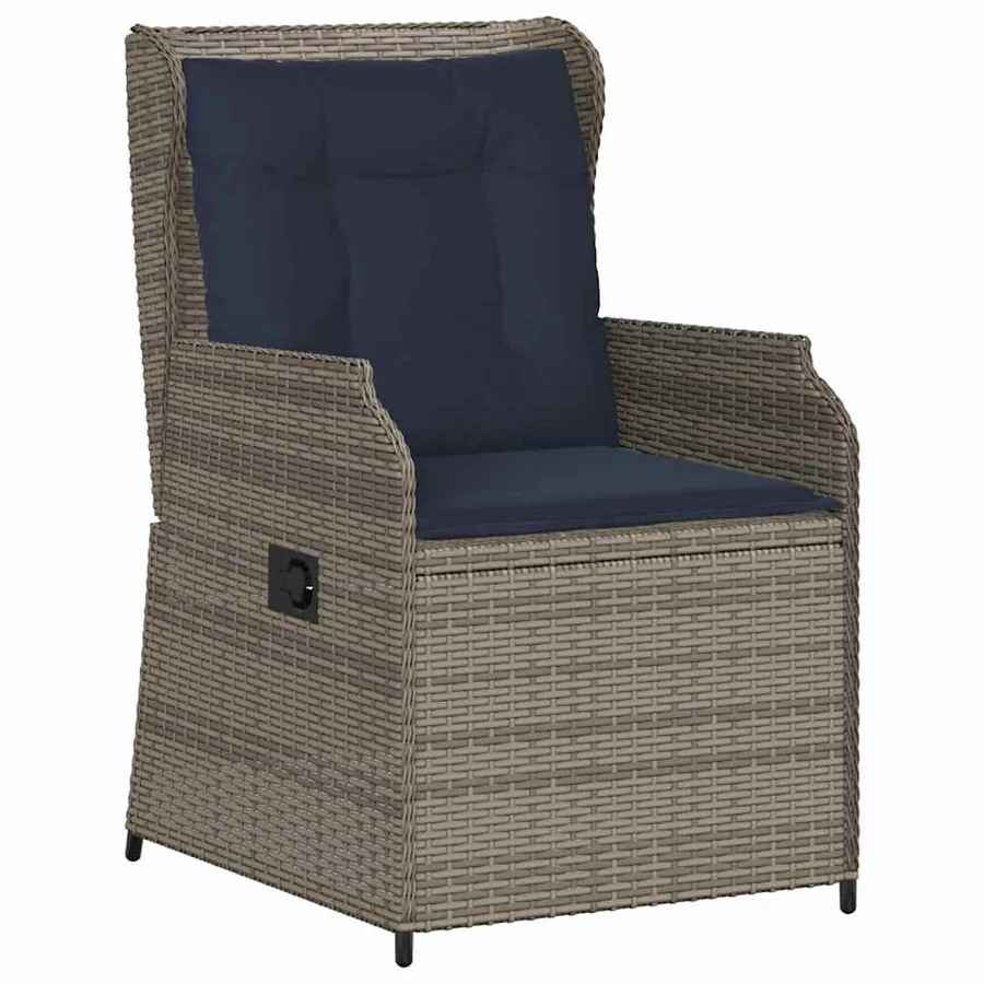 Banc de jardin 2 pcs Gris polyrotin - 4
