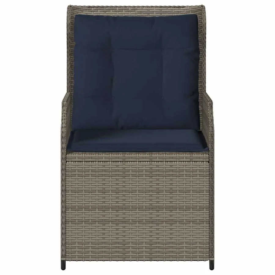 Banc de jardin 2 pcs Gris polyrotin - 5