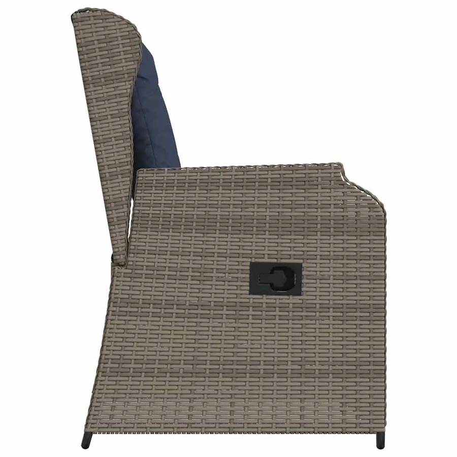 Banc de jardin 2 pcs Gris polyrotin - 6