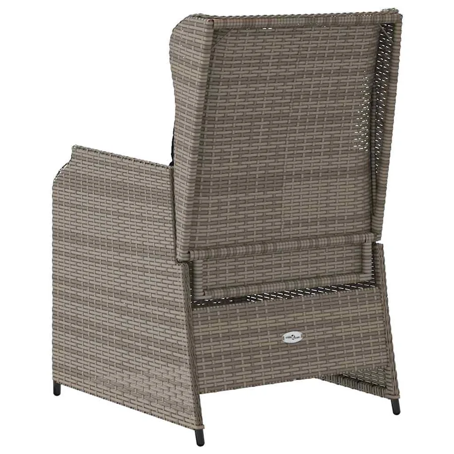 Banc de jardin 2 pcs Gris polyrotin - 7