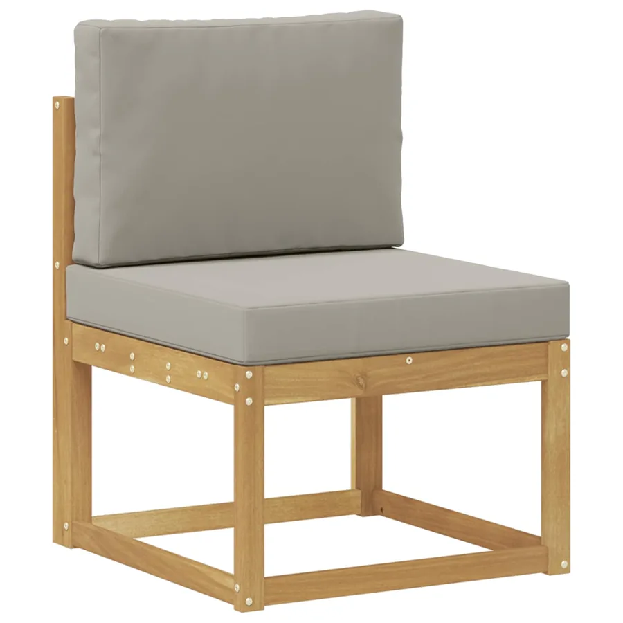 Ensemble de canapés d'extérieur 8 pcs Blanc et gris clair - 3