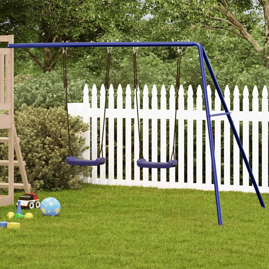 Balançoires de jeu 2 pcs bleu 265x156,5x155,5 cm polypropylène - 2