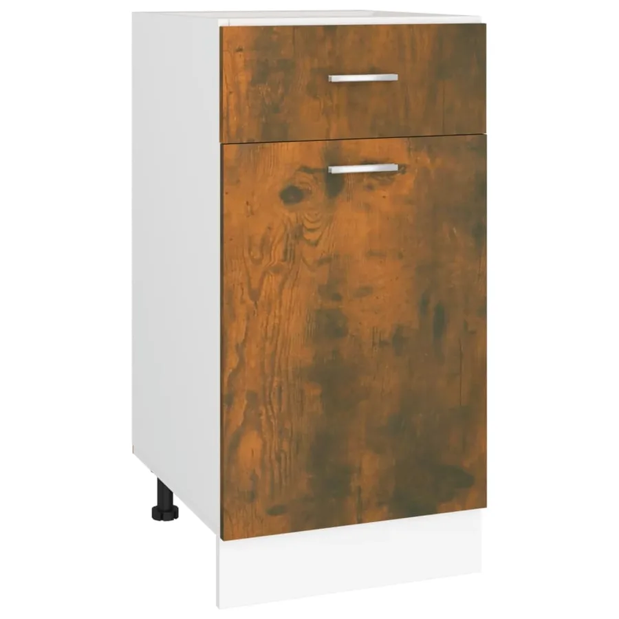 Armoire à tiroirs "Lyon" Chêne fumé 40 x 46 x 81,5 cm Bois d'ingénierie - 2