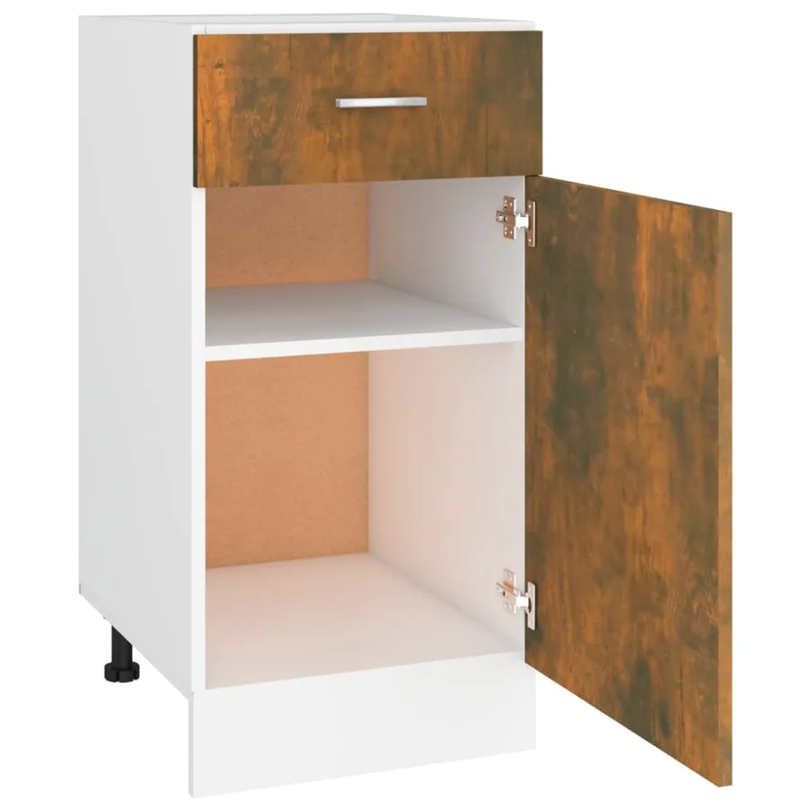 Armoire à tiroirs "Lyon" Chêne fumé 40 x 46 x 81,5 cm Bois d'ingénierie - 8