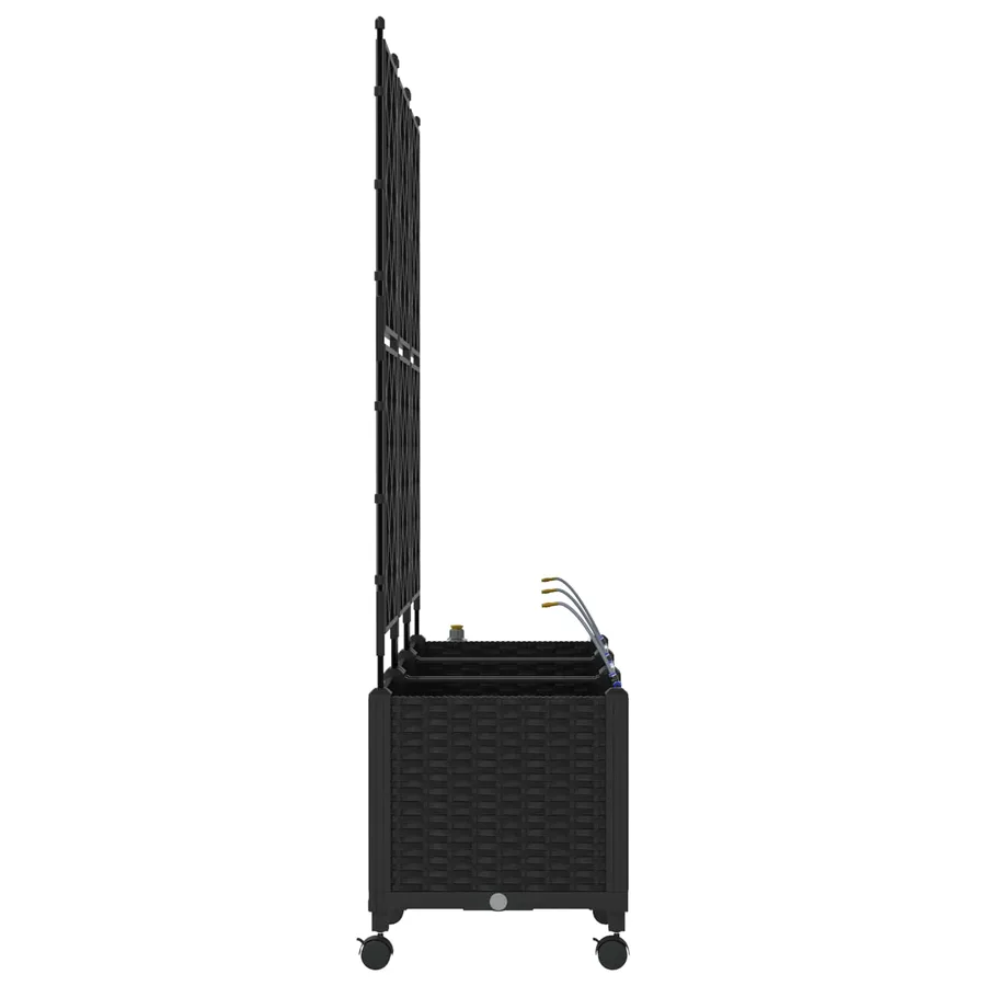Porte-plante de jardin avec irrigation et roues 3 pc Noir PP - 3