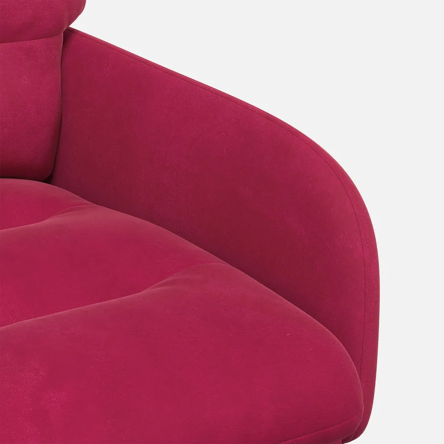 Chaises de salle à manger 2 pcs Velours Bordeaux - 6