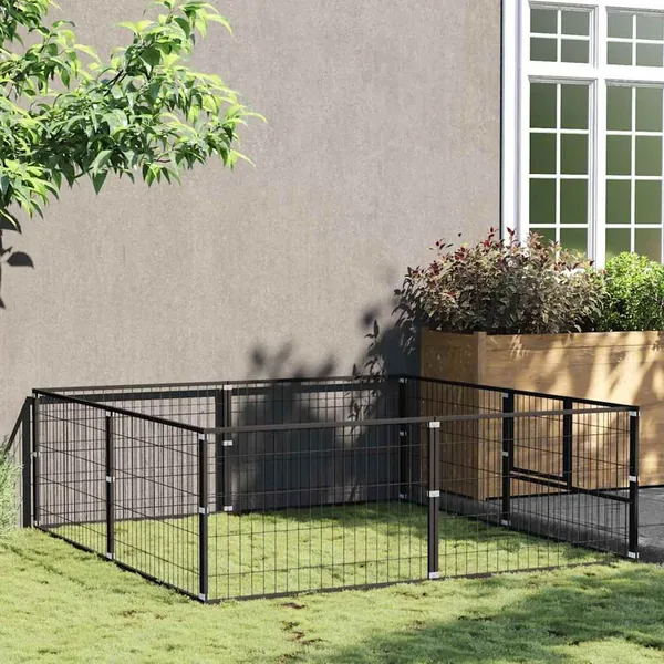 Chenil Noir 4 m² Acier