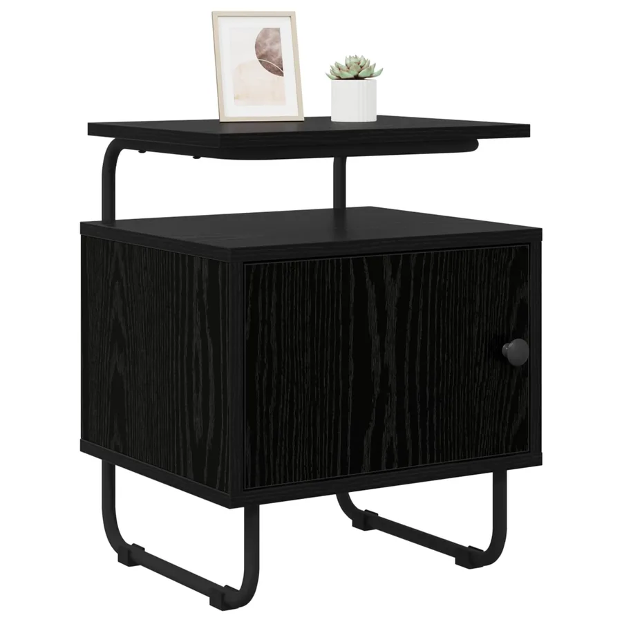 Table de chevet Chêne noir Bois d'ingénierie - 2