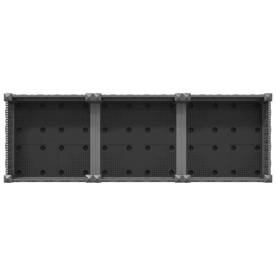 Jardinière avec Roues Gris clair 120 x 40 x 33 cm PP - 5