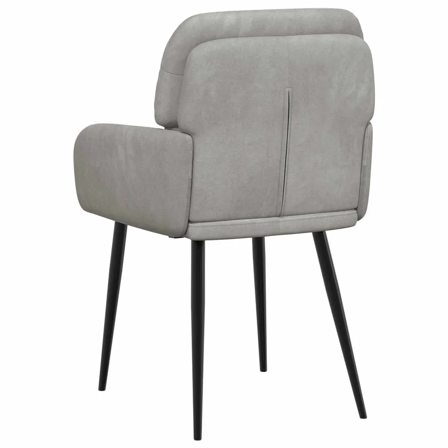 Chaises de salle à manger 2 pcs Velours Gris clair - 5