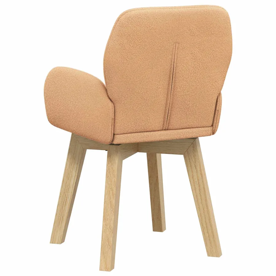Chaises de salle à manger pivotantes 4 pcs Bouclé Beige - 5