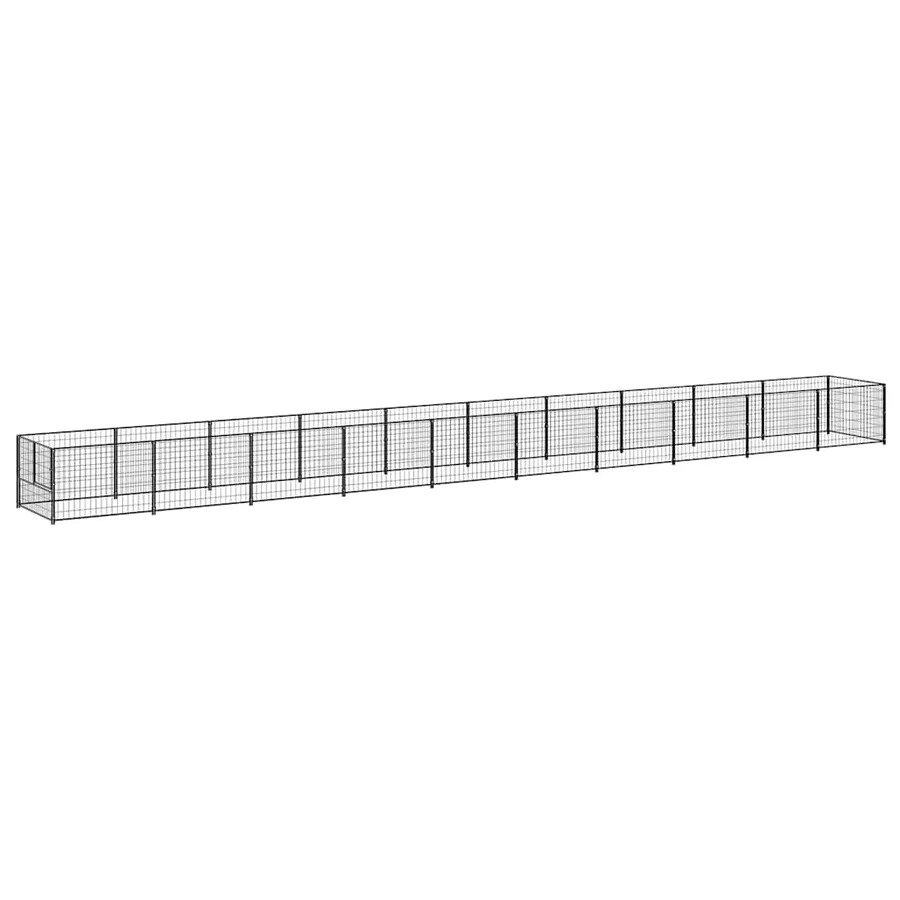 Chenil Noir 10 m² Acier - 2
