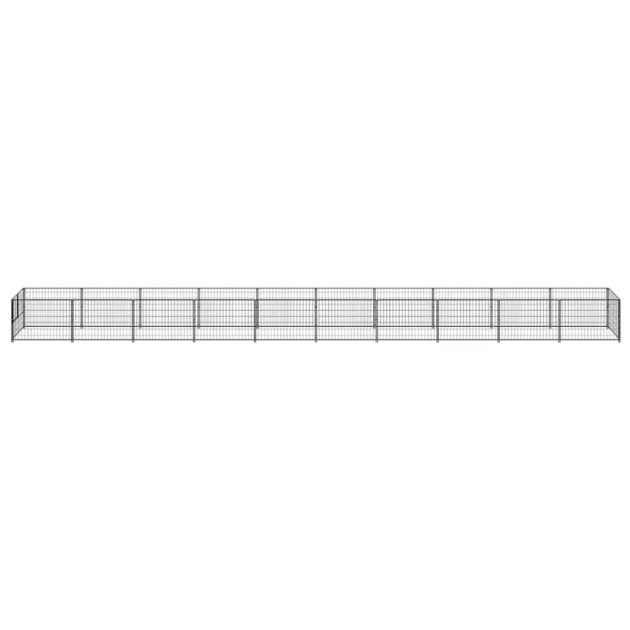 Chenil Noir 10 m² Acier - 5