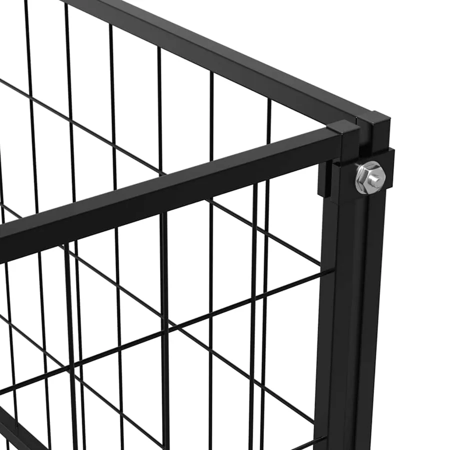 Chenil Noir 10 m² Acier - 8