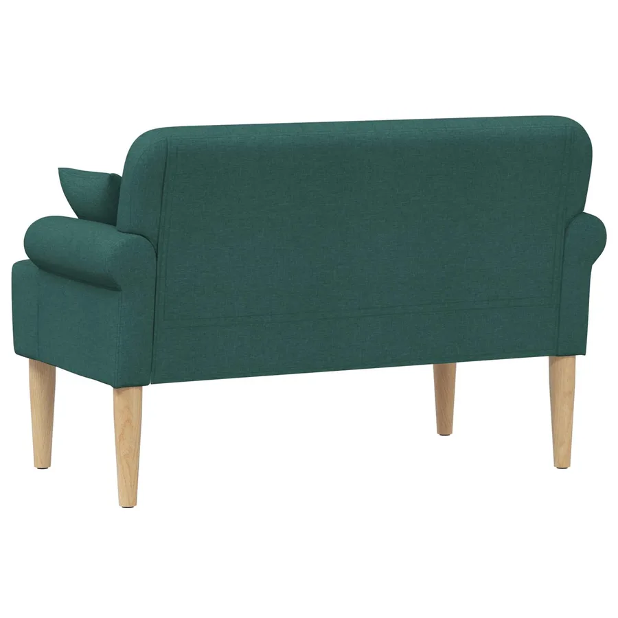 Canapé love seat avec capitonnage en boutons Vert foncé Tissu - 5