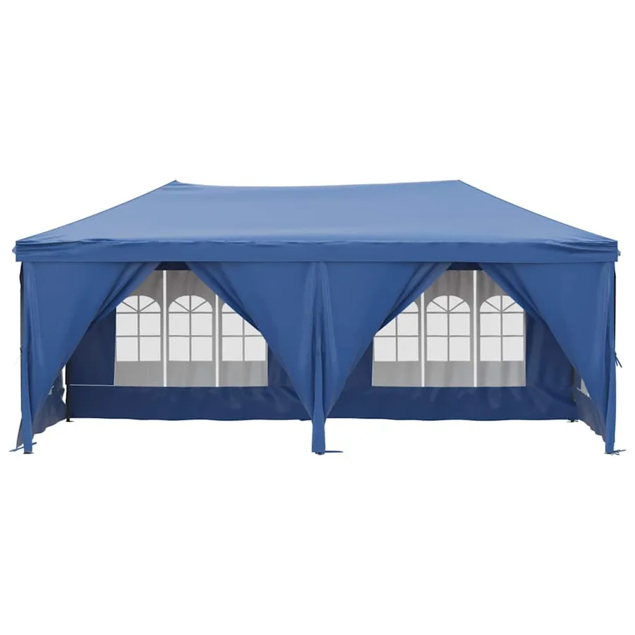 Tente de réception pliable avec parois Bleu 3x6 m - 3