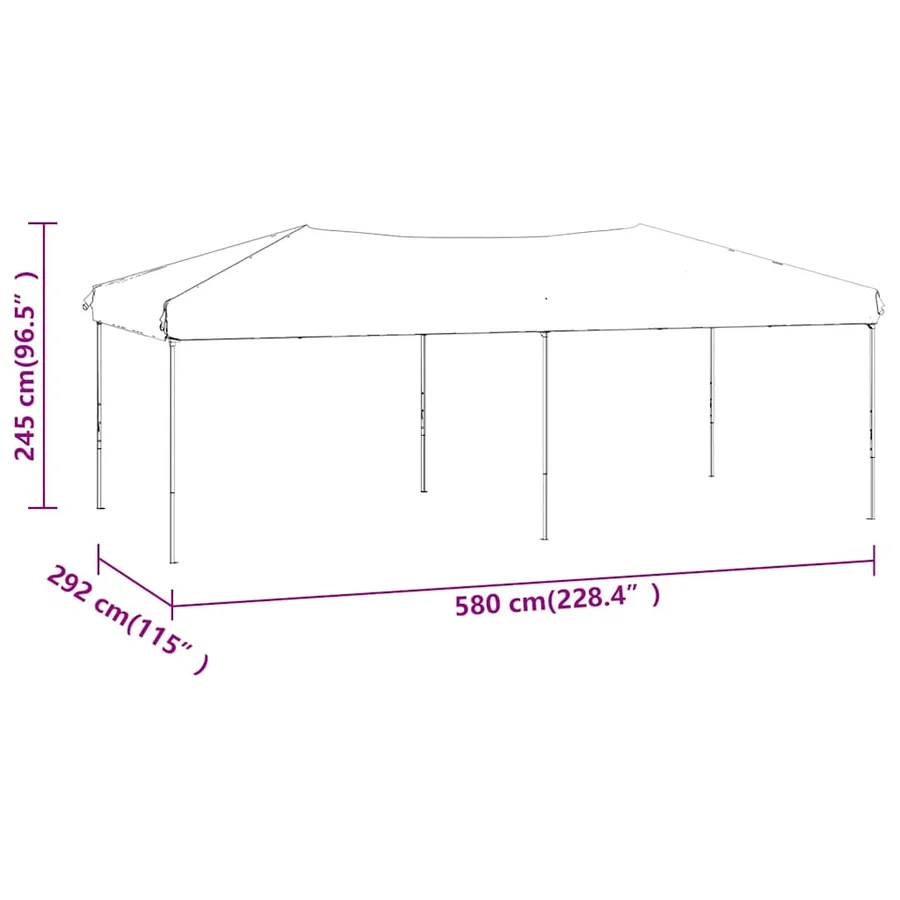 Tente de réception pliable avec parois Bleu 3x6 m - 9