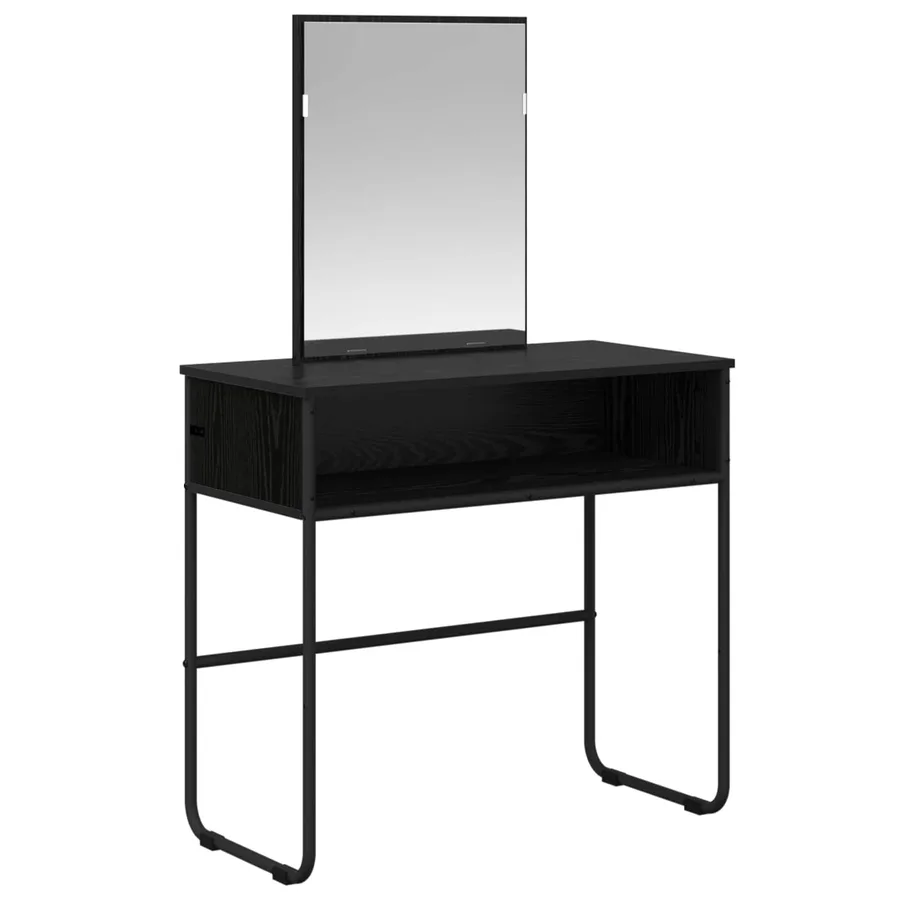 Table de Toilette Chêne noir 81 x 40 x 131 cm Bois d'ingénierie - 2