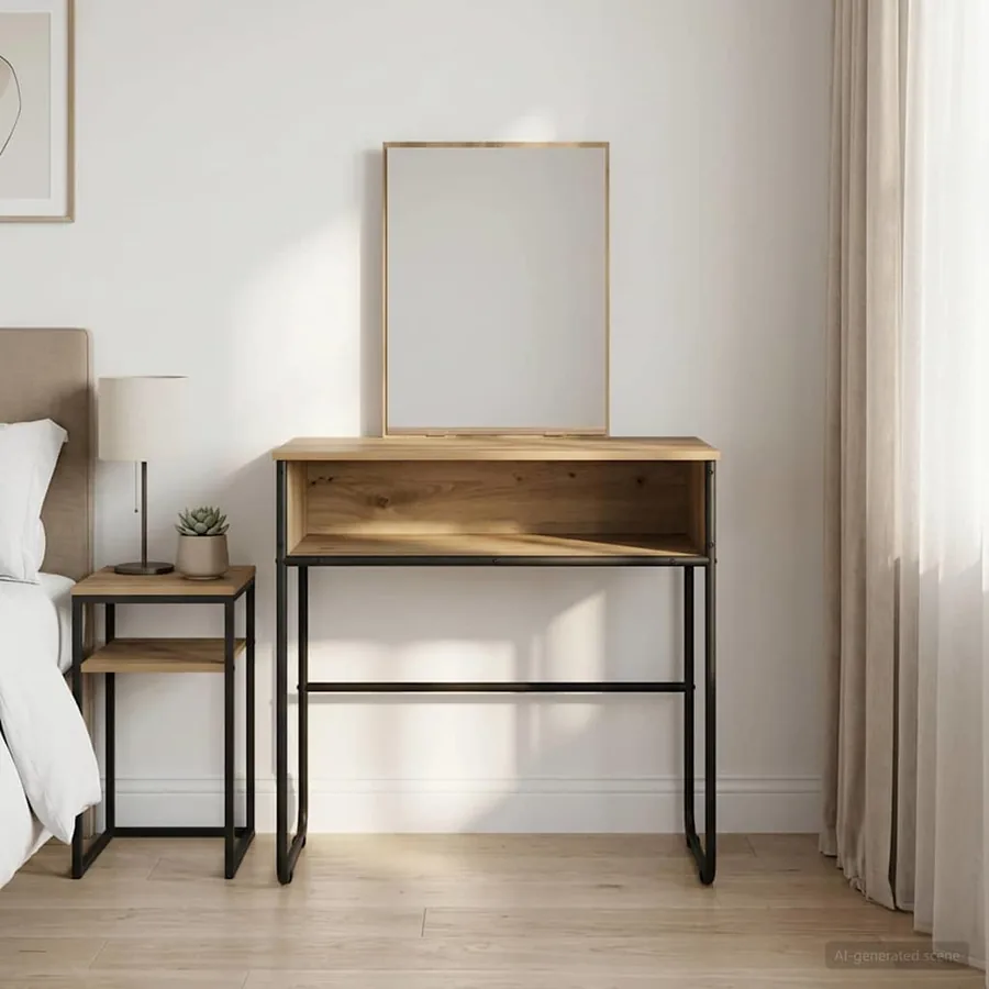 Table de Toilette Chêne artisanal 81 x 40 x 131 cm