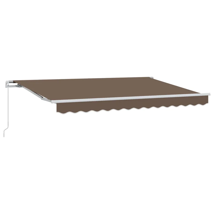 Auvent rétractable Taupe 400 × 300 cm Polyester et Aluminium - 2