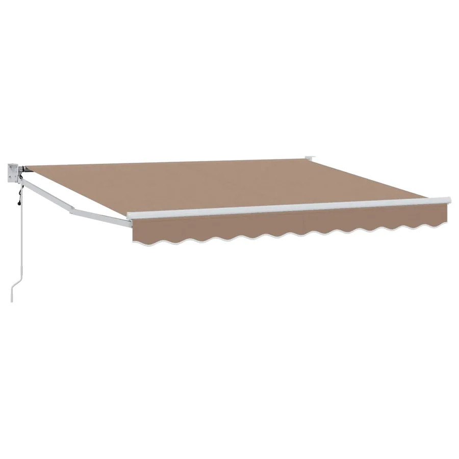 Auvent rétractable Taupe 4 × 3 m Polyester et métal - 2