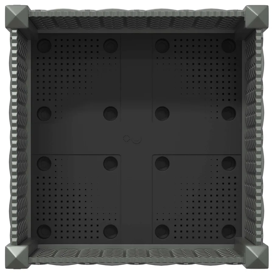 Jardinière avec Roues Gris clair 40 x 40 x 33 cm PP - 5