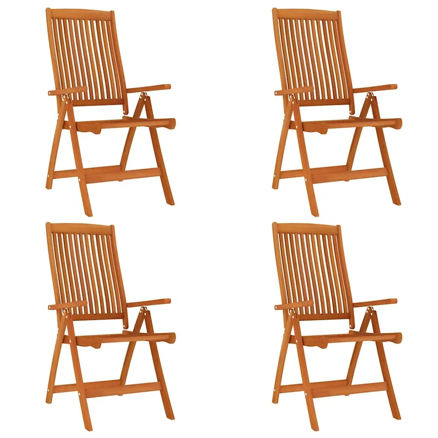 Ensemble à manger de jardin 5 pcs Bois d'eucalyptus massif - 4