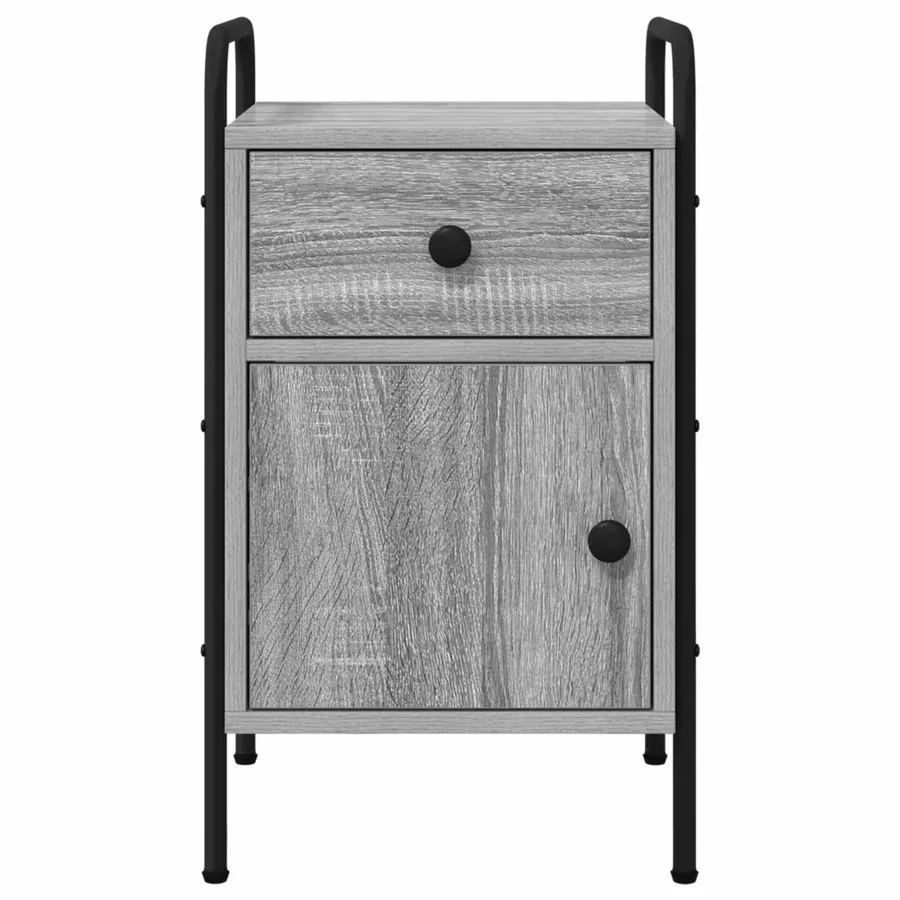 Table de chevet 2 pc Sonoma gris 35 x 36,5 x 61 cm - 6