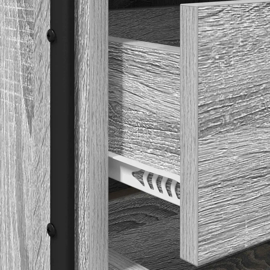 Table de chevet 2 pc Sonoma gris 35 x 36,5 x 61 cm - 8