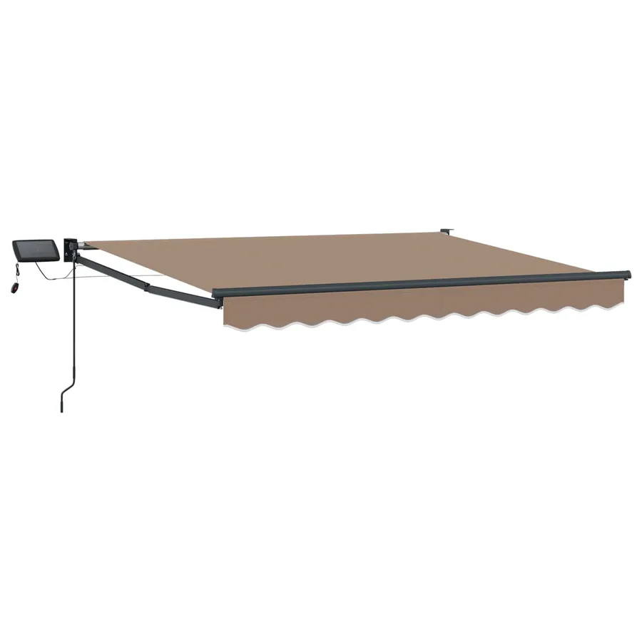 Store rétractable manuel avec LEDs Taupe - 2