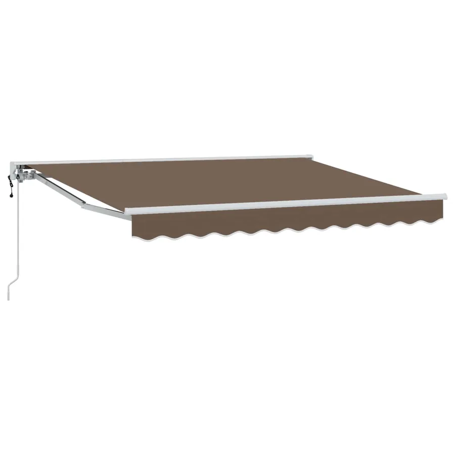 Auvent rétractable Taupe 4 x 2 m Polyester et Aluminium - 2
