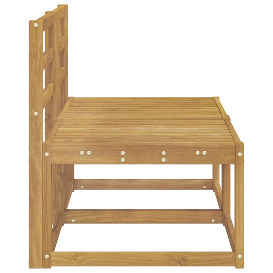 2 Pièce Sofa de milieu extérieur Bois d'Acacia Massif Blanc - 4