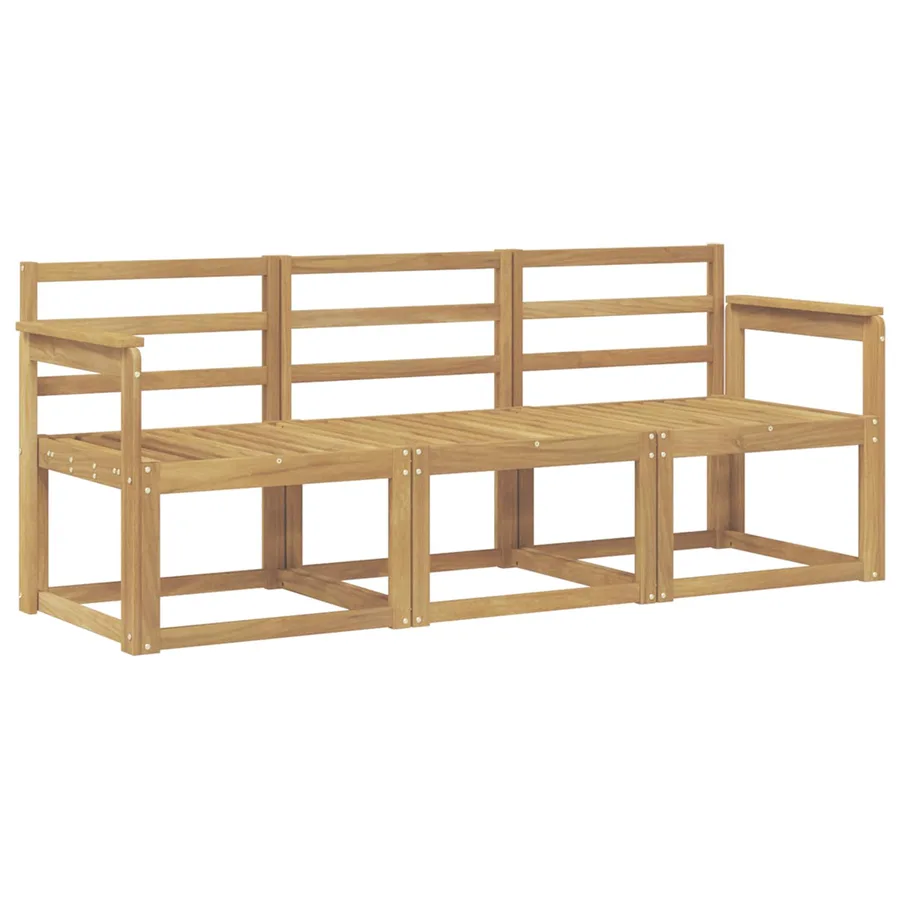 Ensemble de canapés d'extérieur 3 pcs Blanc 189,5 x 63 x 73 cm - 2