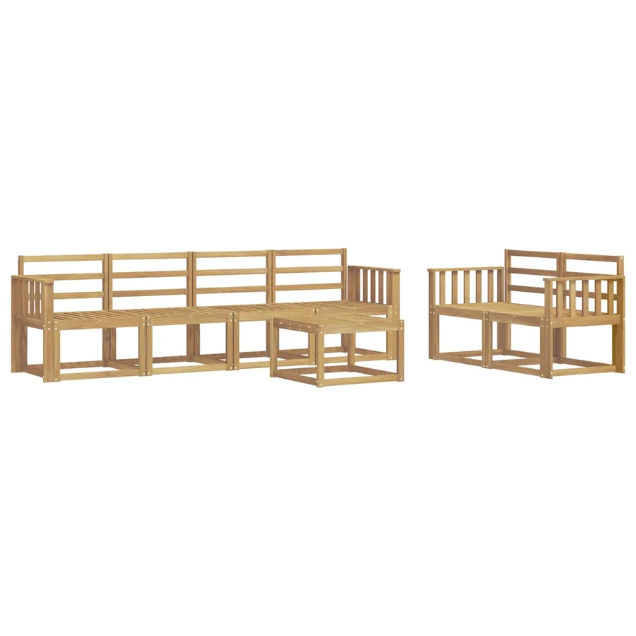 Ensemble de canapés d'extérieur 7 pcs Blanc 59 x 59 x 37 cm - 2