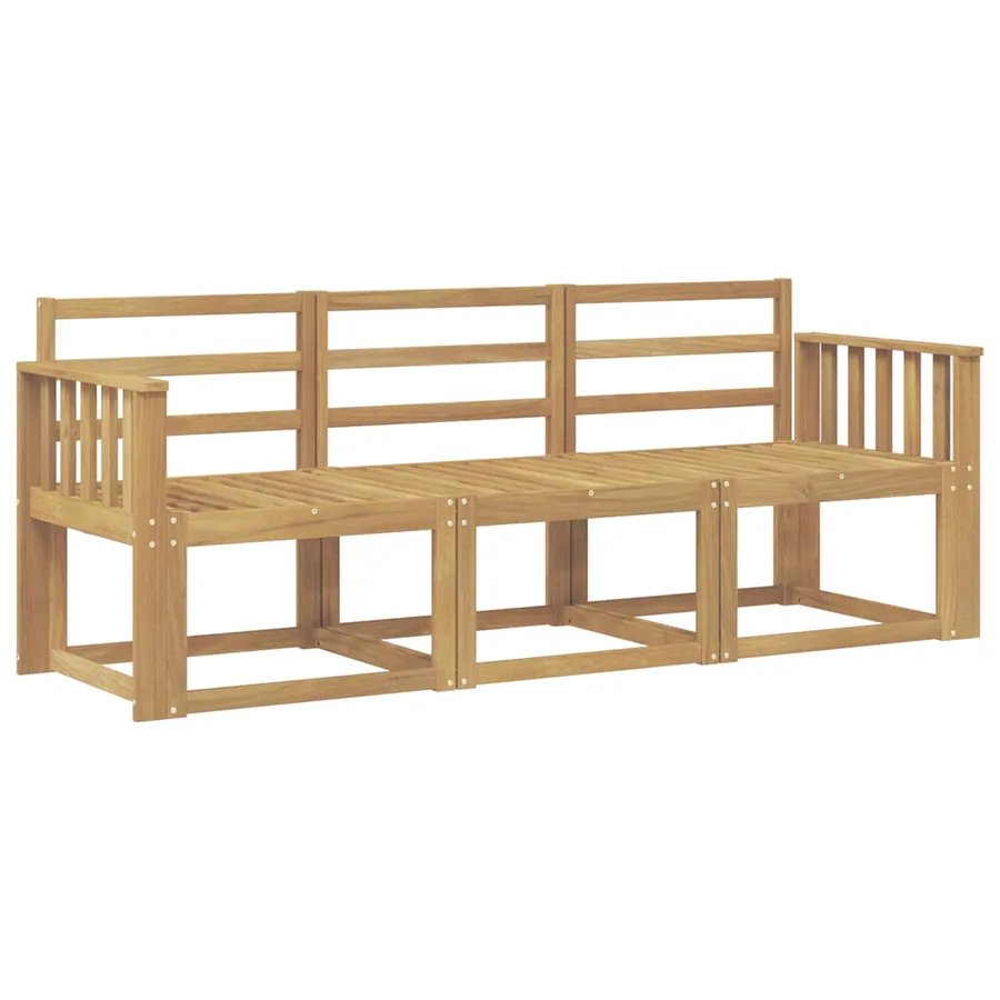 Ensemble de canapés d'extérieur 3 pcs Blanc 189,5 x 63 x 73 cm - 2