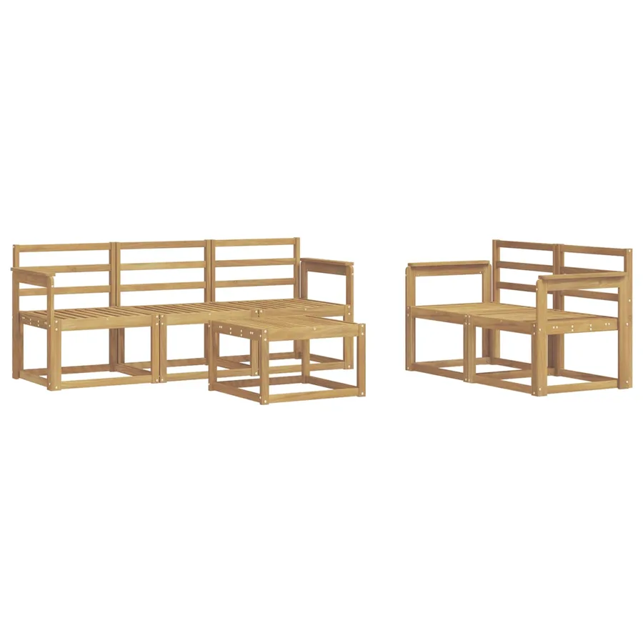 Ensemble de canapés d'extérieur 6 pcs Blanc 59 x 59 x 37 cm - 2