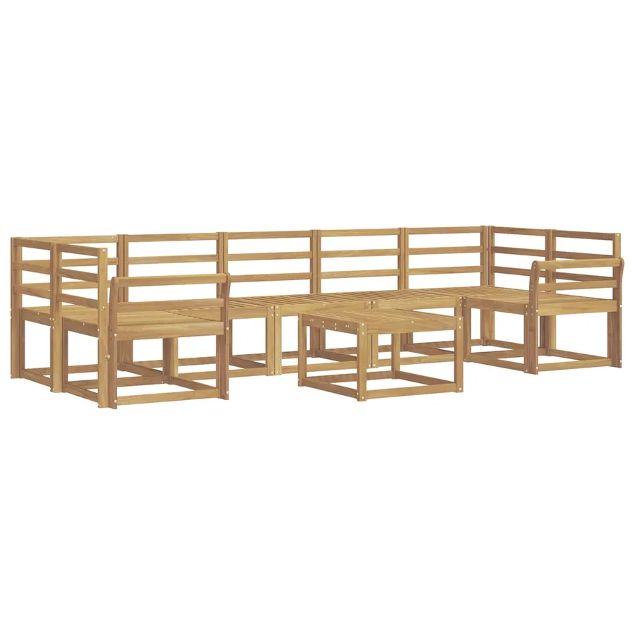 Ensemble de canapés d'extérieur 8 pcs Blanc 59 x 59 x 37 cm - 2