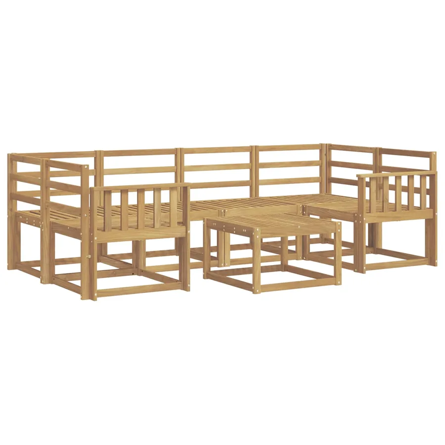 Ensemble de canapés d'extérieur 7 pcs Blanc 59 x 59 x 37 cm - 2