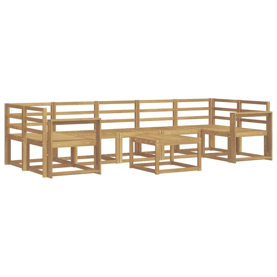 Ensemble de canapés d'extérieur 8 pcs Blanc 59 x 59 x 37 cm - 2